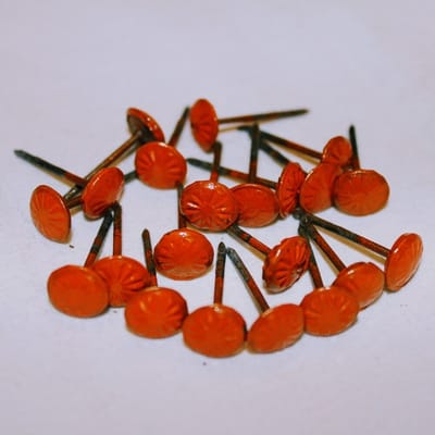 Гвозди мебельные крашенные Ø10мм (оранжевые)-фото-1