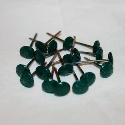 Гвозди мебельные крашенные Ø10мм (темно-зеленые)-фото-1